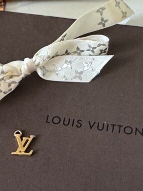 Louis Vuitton Gold LV Pendant Necklace Charm